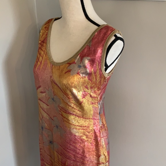 Angelo Marani 100% silk dress sequined perfect - Picture 7 of 13